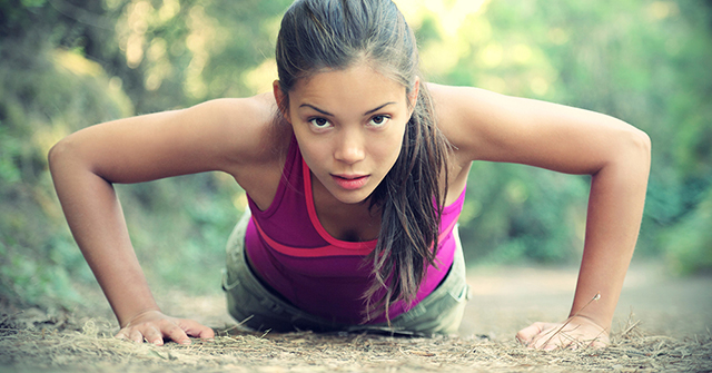 Active8m The Perfect Time to get Started woman doing push ups