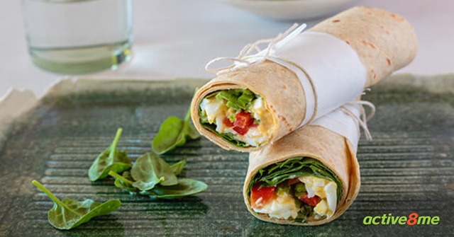 Active8me 10 Best Foods for Weight Loss Wholegrain egg salad wrap