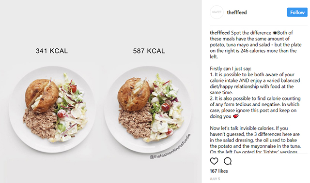 Active8me 5 Food Myths Busted instagram post calorie differences