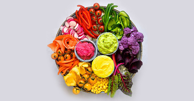 Active8me Make Vegetables Tasty – 8 Ways to Train Your Tastebuds Rainbow platter