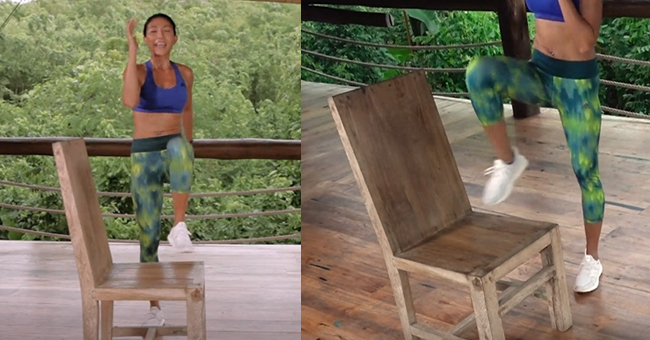 Active8me Workout - The Anywhere Anytime 15-minute Chair Workout Step ups