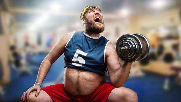 Active8me The Common Fitness Trend that Ruins Your Fitness Fat man lifting weight